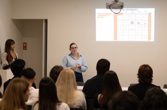 Woman presenting